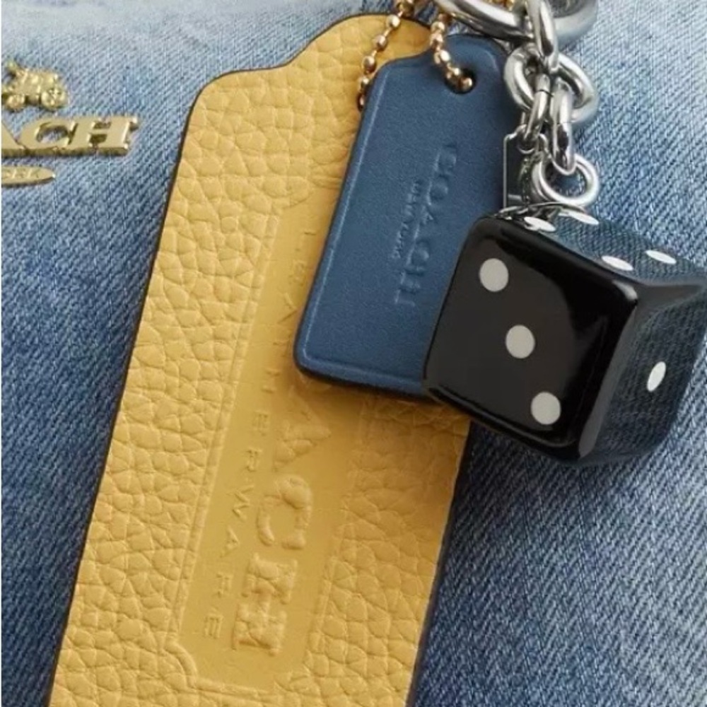 Rowan Satchel Bag
In Loved Denim With Charms - Picture 3 of 5
